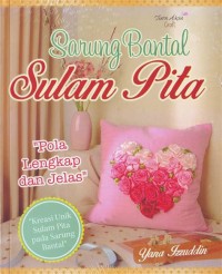 Sarung bantal sulam pita